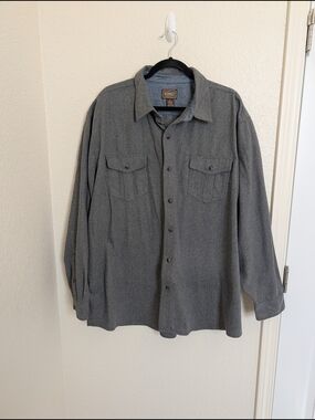 C.E. Schmidt Workwear  Mens Long Sleeve Wool Blend Gray Mens 2X SHIRT